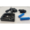 Oplader og 2 stk 18650 Lithium batterier